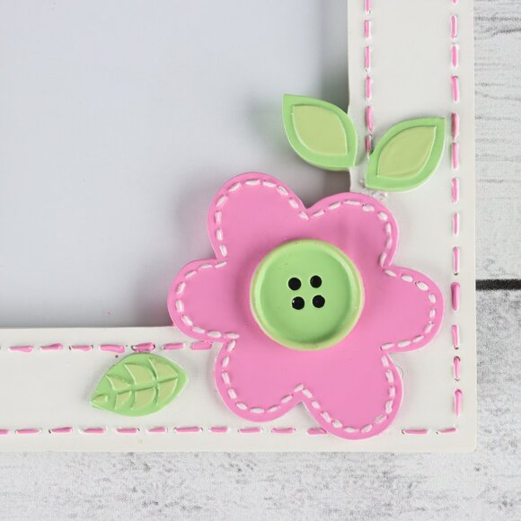 Burton & Burton Pink Button Flower Picture Frames Set of 6 - Picture 4 of 6